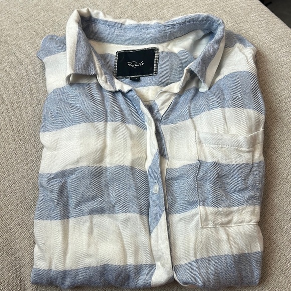 Rails Hunter style button down blue striped XS - Picture 1 of 3